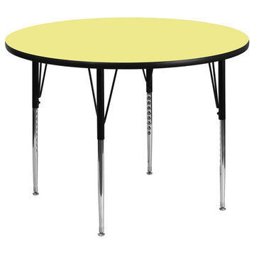 Thermal Laminate Activity Table, Yellow, 48'' Round