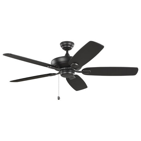 52-Inch 5 Blade Ceiling Fan In Aged Pewter Light Grey Weathered Oak Blade