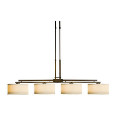 Trestle Down-Light Pendant, Flax, Vintage Platinum, Short, 29.7" - 38.4"