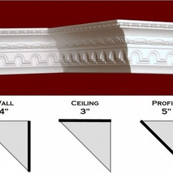 25 DCT Carved Styrofoam Crown Molding-5 in wide & 6.5 ft. long - Wallpaper