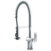 Dawn Single Lever Pull Out Spring Kitchen Faucet, Chrome