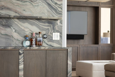 Home bar - modern home bar idea in Chicago