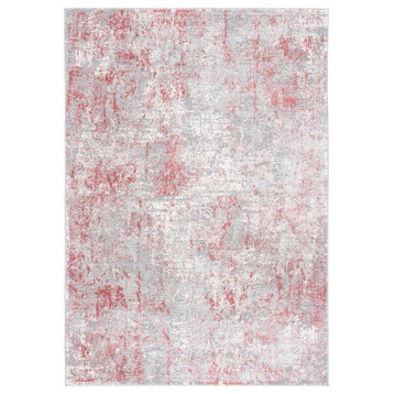 Safavieh Meadow Mdw583H Organic/Abstract Rug, Gray/Pink, 9'x12'
