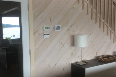Inspiration for a modern hallway remodel in Boston