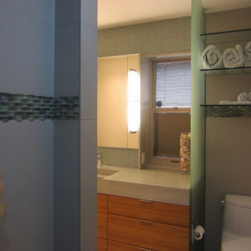 Downtown Sarasota - Space challenges create two unique baths