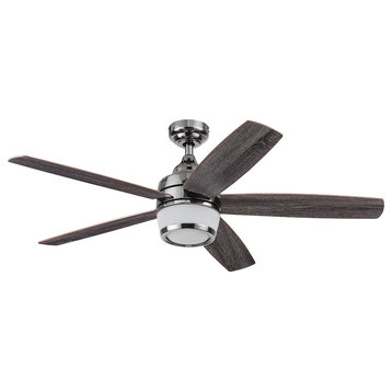 Prominence Home Tennyson Ceiling Fan with Light and Remote, 48 inch, Gun Metal