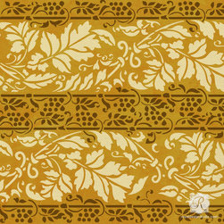 Brocade Border Fall Stencil - Wall Stencils