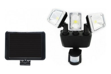 Solar Power Outdoor Triple Lamp Motion Activated Light With COB LED