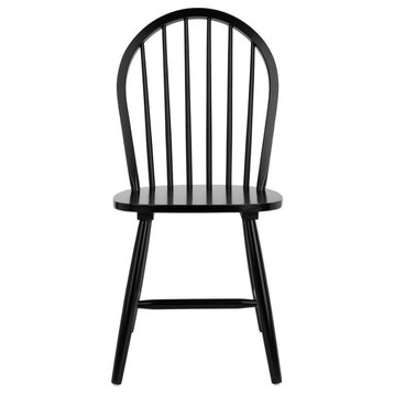 Newton Spindle Back Dining Chair, Set of 2, Black
