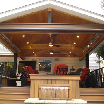 Deck with fixed roof, Ballwin, Missouri