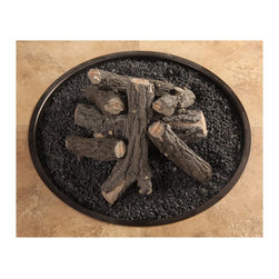 Hi-Heat Ceramic Log Kit with Lava Granules - Fire Pits