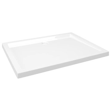 vidaXL Rectangular ABS Shower Base Tray 27.6"x35.4" Bathroom Shower Bath Base