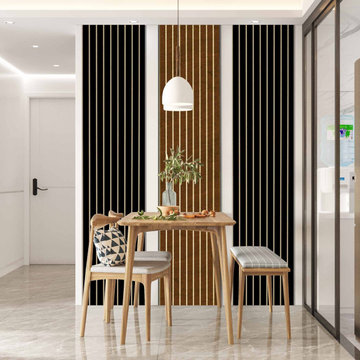 Wood slat wall