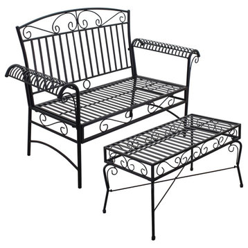 Courtyard Casual French Quarter Outdoor Loveseat and Coffee Table Set