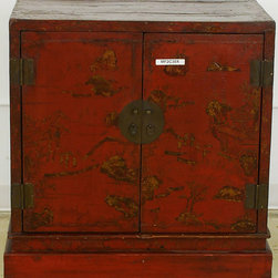 Cabinet with Old Lacquer - Nightstands And Bedside Tables