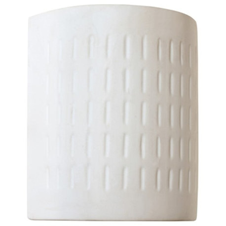 Coast 1-Light Wall Lantern, White Ceramic Paintable With Ceramic