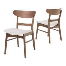 50 Most Por Midcentury Modern Dining Room Chairs For 2018 Houzz Gdfstudio Helen Mid Century Dining Chair Set Of 2 Light Beige Walnut