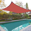 Yescom 19x13 Ft 97% UV Block Rectangle HDPE Sun Shade Sail Canopy Lawn Garden, Red