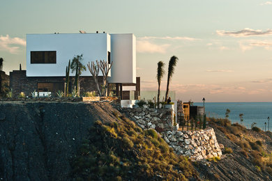 Inspiration for a contemporary exterior home remodel in Madrid