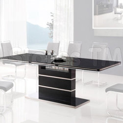 Rectangular Black Gloss Dining Table - Dining Tables