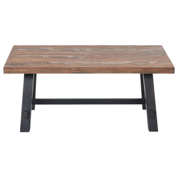 Adam 42"L Solid Wood Coffee Table