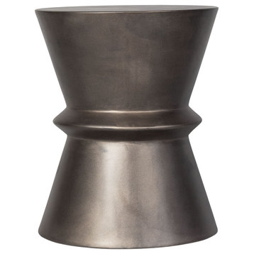 Concrete Hourglass Side Table, Bronze