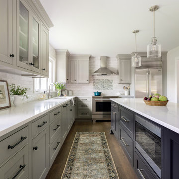 Nimbus and Grey Wood-Mode Cabinets in West Chester Kitchen Remodel