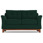 Apt2B - Apt2B Marco Apartment Size Sofa, Evergreen Velvet, 60"x37"x32" - Make yourself comfortable on the Marco Apartment Size Sofa. Button-tufted back cushions and a solid wood base give it a sleek, sophisticated, and modern look!