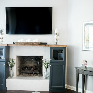 Shades of Blue - Transitional Kitchen, Bathroom, & Living Room