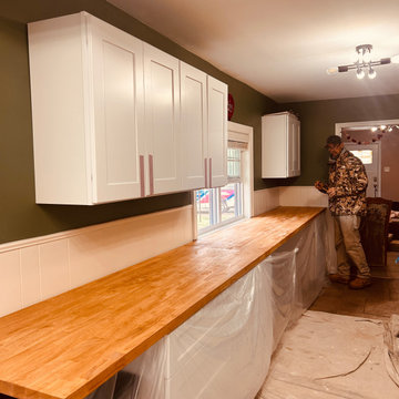 Butcher Block Installation Progress - Yardley PA