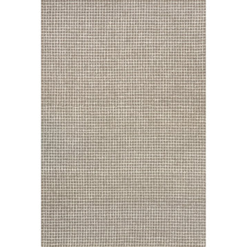 Arvin Olano Melrose Checked Wool Area Rug, Gray 5' x 8'
