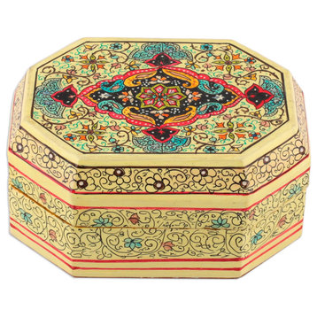 Novica Handmade Persian Shield Decorative Wood Box