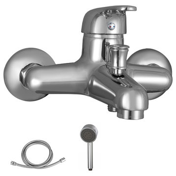 Ucore Single Handle Bathtub Shower Mixer With Showerhead and 60" Hose