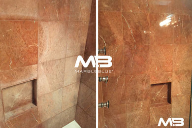 Marble Bathroom Restoration and Polishing in Manhattan, New York.