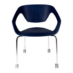 Ezra Roller Chair, Navy Blue