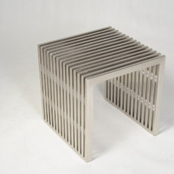 Ariel Stainless Steel End Table - Products