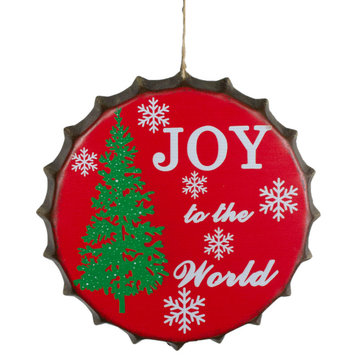 12" Red and Green Joy to the World Christmas Wall Decor
