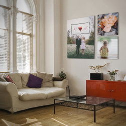 Complementary photo canvas prints pull this room together - Home Decor