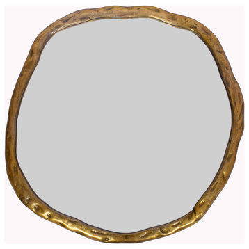 Foundry Wall Mirror, Gold