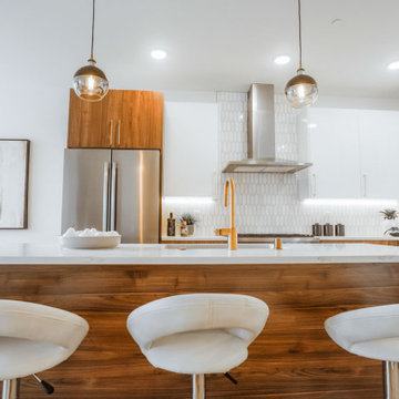 Spacious Functional Kitchen with Industrial Kitchen Lightings