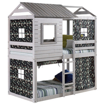 Campbell's Clubhouse Bunk Bed, With Green Camo Tent