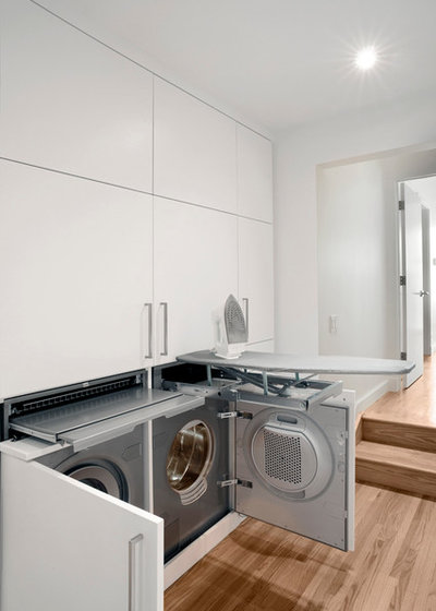 Contemporary Laundry Room by Connie Young Design, a division of ce de ce inc.