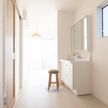 香川県に建つ、「のどやかに包む家」の洗面脱衣室