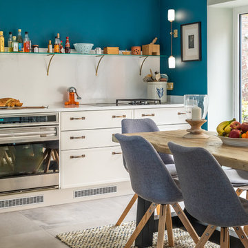 MeThD Kitchen with bespoke movable island, Marlow