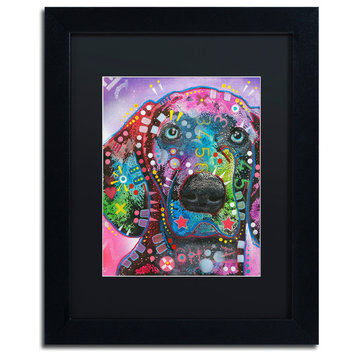 Dean Russo 'Purple Excitement' Framed Art, 11x14, Black Frame, Black Mat