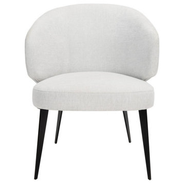 Stanford Curved Accent Chair, White