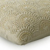 Decorative 20"x20" Pearls Beige Linen Pillow Cover�For Sofa - Surreal Pearls