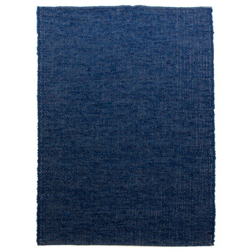 Casual Wool Rug Navy Blue 4' X 6' Elements