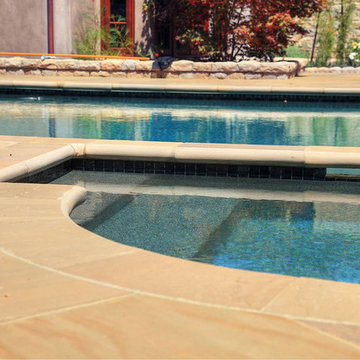 Steel Blue Iridescent Waterline Pool