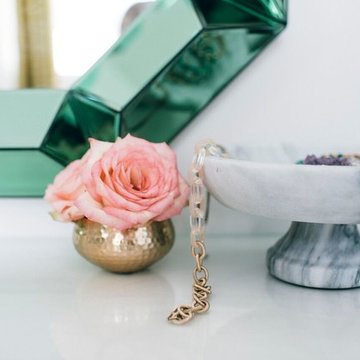 Hollywood Glam Office, chandelier, office decor, fashion, prada, wall art, abstr